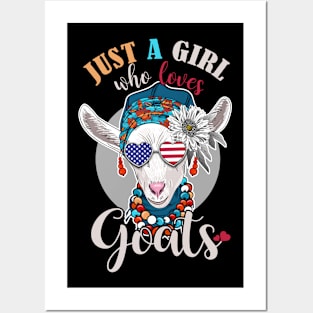 Just A Girl Who Loves Goats Posters and Art